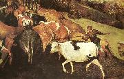 detalj fran hjorden drives drives hem,oktober eller november Pieter Bruegel